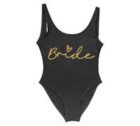 Gyios bañador Traje De Baño Dama Honor Una Sola Pieza La Novia Las Mujeres, Monokini Nupcial Cuello En U, Fiesta Soltera para Vacaciones Piscina Playa S-3xl-