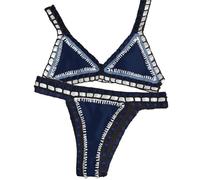 Gyios Bikini 2025 Hand Hook For Women, Sexy Bandeau Push-up Swimsuit, Solid Patchwork Crochet Bathing Suit, Stylish Beachwear-United States-bikini5-m