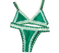 Gyios Bikini 2025 Hand Hook For Women, Sexy Bandeau Push-up Swimsuit, Solid Patchwork Crochet Bathing Suit, Stylish Beachwear-United States-bikini4-m
