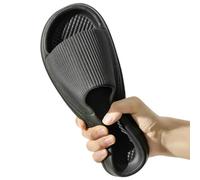 Gyios Chanclas Men De Gran Tamaño Zapatillas Ligeras Eva Soft Sole Comfort Informal Inicio Baño Anti-Slip Flops Sandalias Playa Verano-negro-45-46