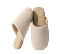 Gyios Chanclas Zapatillas De Gamuza Simples Para Hombres Cómodos Desargumento Suave Terry Tela Espuma La Memoria Casa Del Hogar-beige-42-43