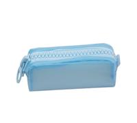 Gyios Estuche para Lápices Étui À Crayon Vert Menthe Translucide, Sac De Papeterie Clair Éclair Néon Lumineux Pour Le Stockage Scolaire Des Élèves-Blue