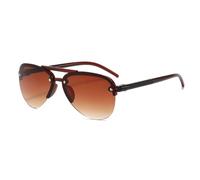 Gyios Gafas De Sol Aviador Sin Borde para Hombres Mujeres, Sombras Protección UV Lente Gradiente Doble Puente Conducir La Pesca Al Aire Libre