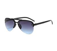 Gyios Gafas De Sol Aviador Sin Borde para Hombres Mujeres, Sombras Protección UV Lente Gradiente Doble Puente Conducir La Pesca Al Aire Libre