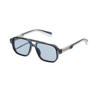Gyios Gafas De Sol Azules Grises Transparentes para Hombres Mujeres, Doble Puente Lente Azul Claro Sombras Protección UV Conducir Al Aire Libre