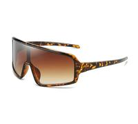 Gyios Gafas de Sol Big Frame Sunglasses Women Men Trendy Wrap Fashion Shades Lightweight Face Shaping Eyewear Travel Beach Party Casual Style-Leopard Tea