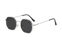 Gyios Gafas De Sol Doble Puente Hexagonales para Las Mujeres, Marco Metal Gradiente Lente Púrpura Rosa Uv400 Moda Sombras Al Aire Libre