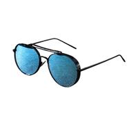 Gyios Gafas De Sol Metal Delgado Doble Puente Espejo Lente Retro Ligero Al Aire Libre