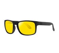 Gyios Gafas De Sol Polarizadas Cuadradas Lente del Filtro UV Lentes Integradas Lisas La Luz Templo para Conducir El Ciclismo Diario Playa Al Aire Libre-Night Vision
