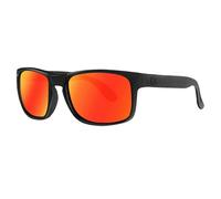Gyios Gafas De Sol Polarizadas Cuadradas Lente del Filtro UV Lentes Integradas Lisas La Luz Templo para Conducir El Ciclismo Diario Playa Al Aire Libre-Red