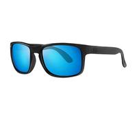 Gyios Gafas De Sol Polarizadas Cuadradas Lente del Filtro UV Lentes Integradas Lisas La Luz Templo para Conducir El Ciclismo Diario Playa Al Aire Libre-Blue