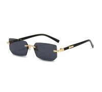 Gyios Gafas De Sol Rectángulo Sin Borde Gradiente-Tint Shades Bisagra Metal para Paseos Diarios La Ciudad del Ocio Al Aire Libre