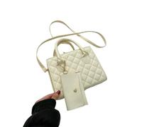 Gyios Handtasche Gitterhandtasche Mit Breiter Schultergurt Und Einzelner Schulter -cross -body -tasche-weiß
