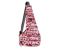 Gyios Hundetasche Oxford Cloth Sling Pet Dog Puppy Cat Carrier Tote Single Shoulder Bags-Rote Buchstaben-s