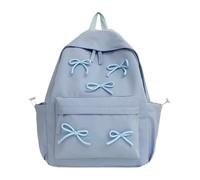 Gyios Mochila Grande Mujer Girls Teen Lovely Bows Laptop Japonesa Estudiante Casual De Grandes Capacidades Escolar Mochilas Viajes-Azul