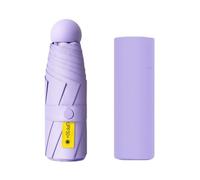 Gyios Paraguas Mini De Bolsillo Upf50 + Plegable Compacto Viaje Ligero con Caja Almacenamiento