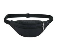 Gyios RiñOneras Hombre Bolsa De Cintura Festival Fanny Pack Bolsillos con Cremallera Moda Impermeable La Viaje Vacaciones para Mujeres Señoras-Negro
