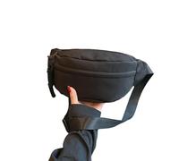 Gyios RiñOneras Hombre Bum Bolso Cintura Fanny Pack para Mujeres Hombres Fashion Packs De Bumbag Cross Body Ajustable Bolsillos Grandes Correr Senderismo Al Aire Libre-Negro