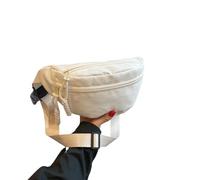 Gyios RiñOneras Hombre Bum Bolso Cintura Fanny Pack para Mujeres Hombres Fashion Packs De Bumbag Cross Body Ajustable Bolsillos Grandes Correr Senderismo Al Aire Libre-Blanco