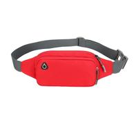 Gyios RiñOneras Hombre Bumbag Bumbags Resistentes Al Agua para Señoras Mujeres Hombres con Bolsillos De Cremallera Cintura Fanny Pack Mochila Viajes Deportes Aire Libre-Rojo