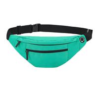 Gyios RiñOneras Hombre Bumbag Cintura Fanny Pack Correr Cinturón para Hombres Mujeres Bolso Bum Unisex con Jack Auriculares Y Bolsillos De Cremallera Ajustable-Verde