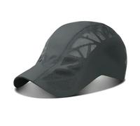 Gyios Sombrero de Pescador Gorra Deportes Verano Visor Cap Hombres Mujeres Rápido Seco Snapback Pico Sol Carta Bordado Respirable Ajustable-mzgris2-53-62cm