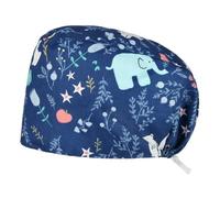 Gyios Sombrero de Pescador Gorra Quirúrgica Trabajo Respirable Impresión Conejo Afortunado Limpieza Salón Belleza Enfermería Dental Médica Ajustable para Mujeres-k237-un Tamaño