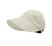 Gyios Sombrero de Pescador Gorra Visor Solar Secado Rápido Mujeres Verano Al Aire Libre Ligero Delgado Protectora UPF Golf Playa Viaje-Blanco
