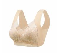 Gyios Sujetador Damas De Gran Tamaño para Mujer Cobertura Completa Taza Suave Y Ropa Interior Cultivo Bralette con Correa Ancha-b-2l