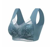 Gyios Sujetador Damas De Gran Tamaño para Mujer Cobertura Completa Taza Suave Y Ropa Interior Cultivo Bralette con Correa Ancha-d-4l