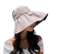 Gyios Sun Hat 1pcs Verano Vacío Superior Ancho Borde Plegable Sombrero De Sol Mujeres Protector Solar Cubo Mujer para Otoño Senderismo Al Aire Libre Pesca Gorras Playa-Pink