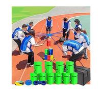 GYKOZY Juegos de construcción de Equipos con Bloques, Actividades grupales al Aire Libre, Juegos de competición Divertidos, Que fomentan la comunicación amistosa. (Green 10pcs)