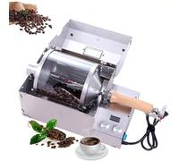 GYKOZY Tostadora de café eléctrica de 1200 W, máquina Comercial para tostar Granos de café, Resistente a Altas temperaturas, con Tambor de Vidrio de Cuarzo de 400 g, para cafeterías domésticas.