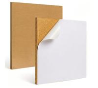 Gykutix 2 Piezas Corcho pared Autoadhesivo 30x30 cm Placas de Corcho 12 mm, Posavasos Cuadrados, para DIY Artesanía y Tablones de Anuncios, Oficina, Decoración