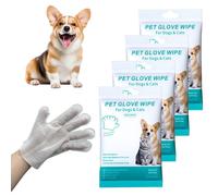 Gykutix 24 Piezas Guantes Limpieza Perro Guantes Lavar Perro Hipoalergénicas Pet Gloves Wipes Guantes Cuidado Mascota para la Limpieza y el Cuidado Diario De Perros y Gatos