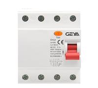 GYL8 3Phase+N RCD Disyuntor diferencial electromagnético Protección contra fugas a tierra 4P 25A 40A 63A con CE CB(300mA,4P 63A)