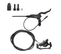 Gylbuz Juego de frenos de disco hidráulicos para bicicleta eléctrica: el kit de freno de disco hidráulico Nutt incluye sensor de apagado de 2 pines y palancas de freno derecha con pinzas traseras PM