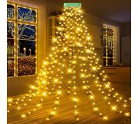 GYLEFY 2M*16 Luces Arbol Navidad para Exterior Interior-Blanco Cálido | 400LED, Luces Navidad Impermeable, 8 Modos de Iluminación, con Temporizador, Ideal para la Decoración Navideña