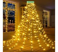 GYLEFY Luces Arbol Navidad,480LED 3m*16 Luces de Navidad con IP65 Impermeable 8 Modos Brillo Alto Cadena de Luces para Árbol de Navidad para Decoraciones Exterior Interior -Blanco Cálido