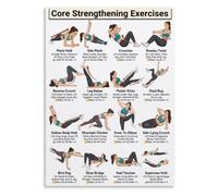 Gym Alternative Poster Floor Routine Canvas Print Office Wall-Art | Twenty minute circuit repeat three rounds rest thirty seconds between exercises(Framed,12x18inch(30x45cm))