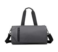 Gym Bag, Large Capacity Women's Water-Resistant, 15.35x8.66x8.66 Inches Carry Pouch with Wet Pocket, Multipurpose Travel for Sports, Shoulder Bag Workout Accessories, Gris, Consulte la descripción