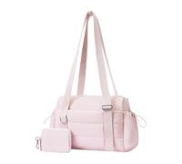 Gym Bag, Toiletry Bags, 11,42 x 4,17 x 7,87 pulgadas Nylon de gran capacidad con bolsillo húmedo, organizador de monedas, viajes deportivos para gimnasio, fin de semana, viajes, rosa, Se référer au