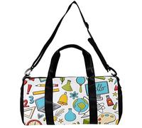Gym Bag Travel Duffel Bag Sports Tote Bag for Women and Men,Back to School Pattern,Shoulder Strap Carry on Bag