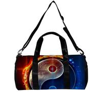 Gym Bag Travel Duffel Bag Sports Tote Bag for Women and Men,Yin Yang Gossip,Shoulder Strap Carry on Bag
