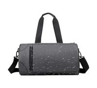 Gym Bag, Waterproof Travel Duffle Bag, Large Capacity Carry on Tote with Dry and Wet Separation, Nylon Fabric for Swimming, Weekenders, Fitness, 15.35x8.66x8.66 Inches