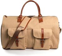 Gym Bag, Weekender Bags For Women, Overnight Bag, Garment Bags for Travel PU Convertible Garment Bag Multi-Pocket Travel Bag (03)