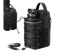 Gym Bottle Bag, Fitness Bottle with Phone Holding Sleeve, Portable Leak-Proof Pouch, Adjustable Strap Design for Hiking, Outdoor Workout, Commuting, Travel, Cycling, 4.33x6.30x10.24 Inches