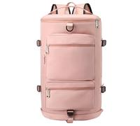 Gym Duffel Bag with Dry Wet Separation, Multi-Purpose Travel Hand Bag for Yoga and Training, Spacious Sports Bag with Dedicated Shoes Compartment for Both Men and Women, Rosa, Consulte la descripción