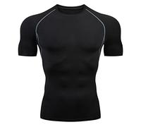 Gym Essentials - Ropa Deportiva de Ajuste Muscular de Secado Rápido para Hombre, Camiseta Deportiva Cómoda que Absorbe la Humedad para Correr, Camisetas Elásticas para Entrenamiento de Baloncesto