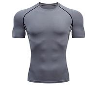 Gym Essentials - Ropa Deportiva de Ajuste Muscular de Secado Rápido para Hombre, Camiseta Deportiva Cómoda que Absorbe la Humedad para Correr, Camisetas Elásticas para Entrenamiento de Baloncesto